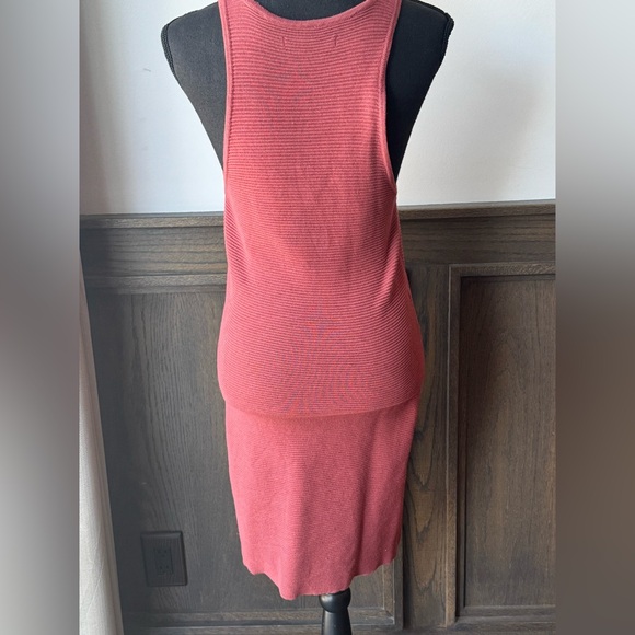 Abercrombie & Fitch pink Mauve Midi bodycon Dress Medium Tall - Picture 3 of 6